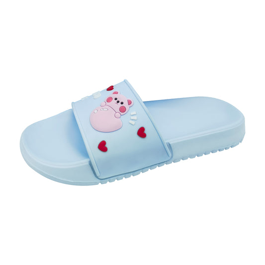 Customized fashion slip on slide slippers for girls