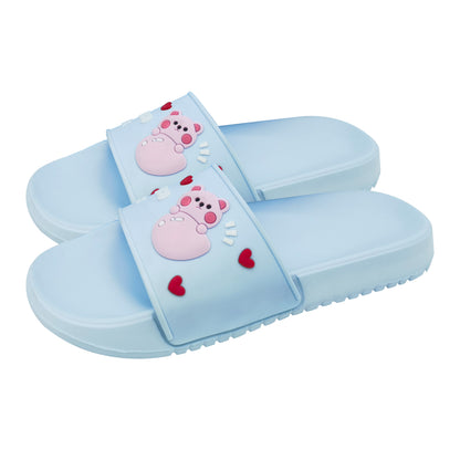 Customized fashion slip on slide slippers for girls