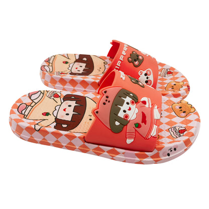 Fashion anti slip girls slippers slide shoes