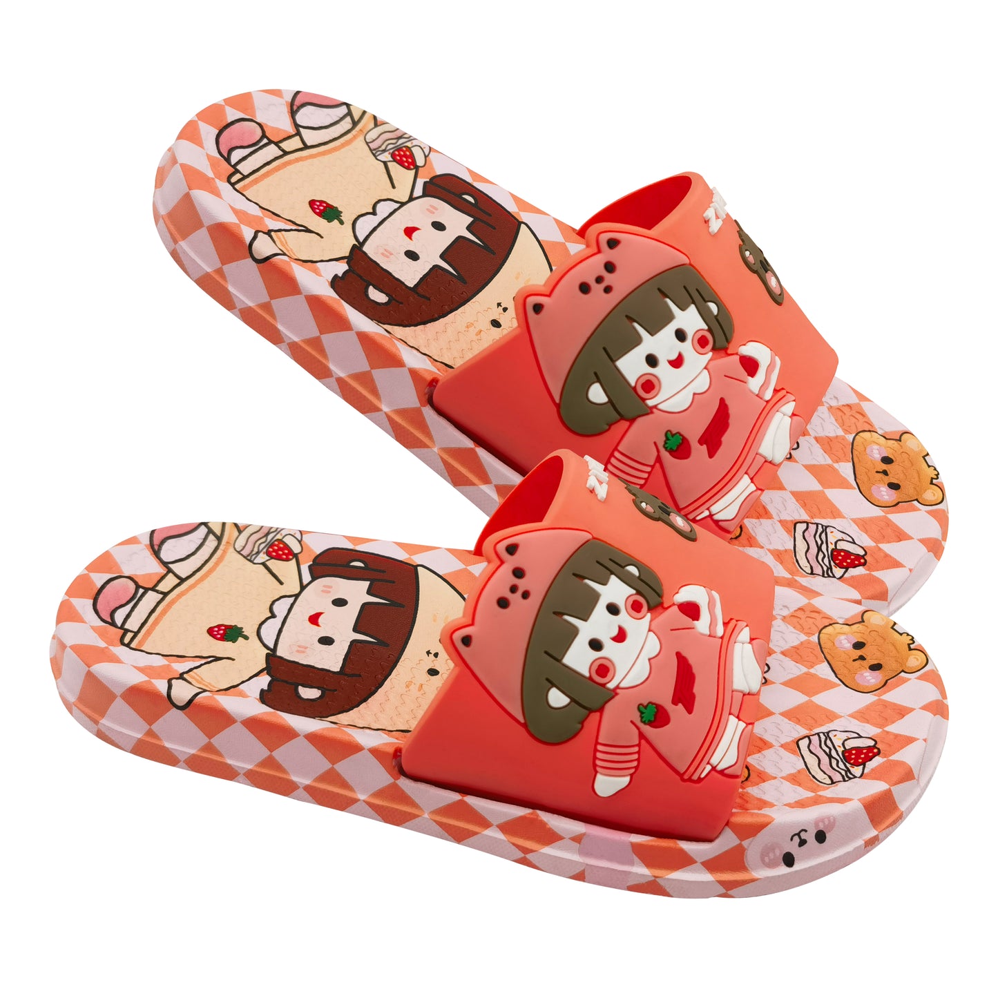 Fashion anti slip girls slippers slide shoes