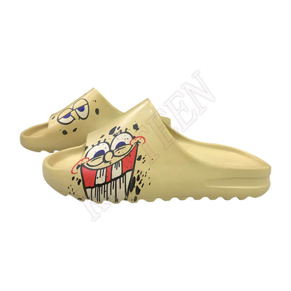 Drip Cloud thick sole Graphic Slides shoes