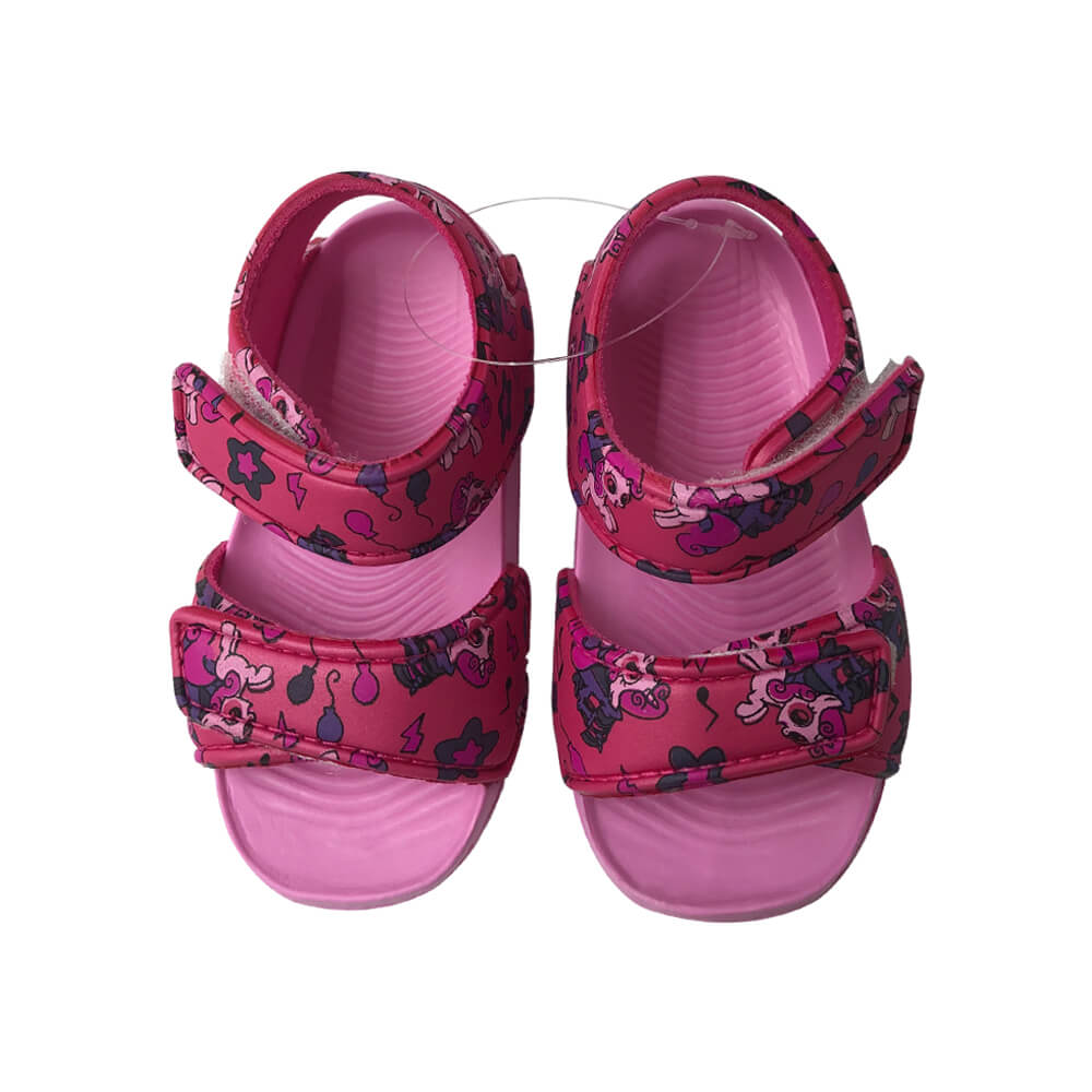 Printed Velcro Closure Baby Girl Sandals