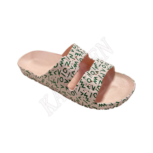 Moses Print Design Slip on Slippers for Ladies