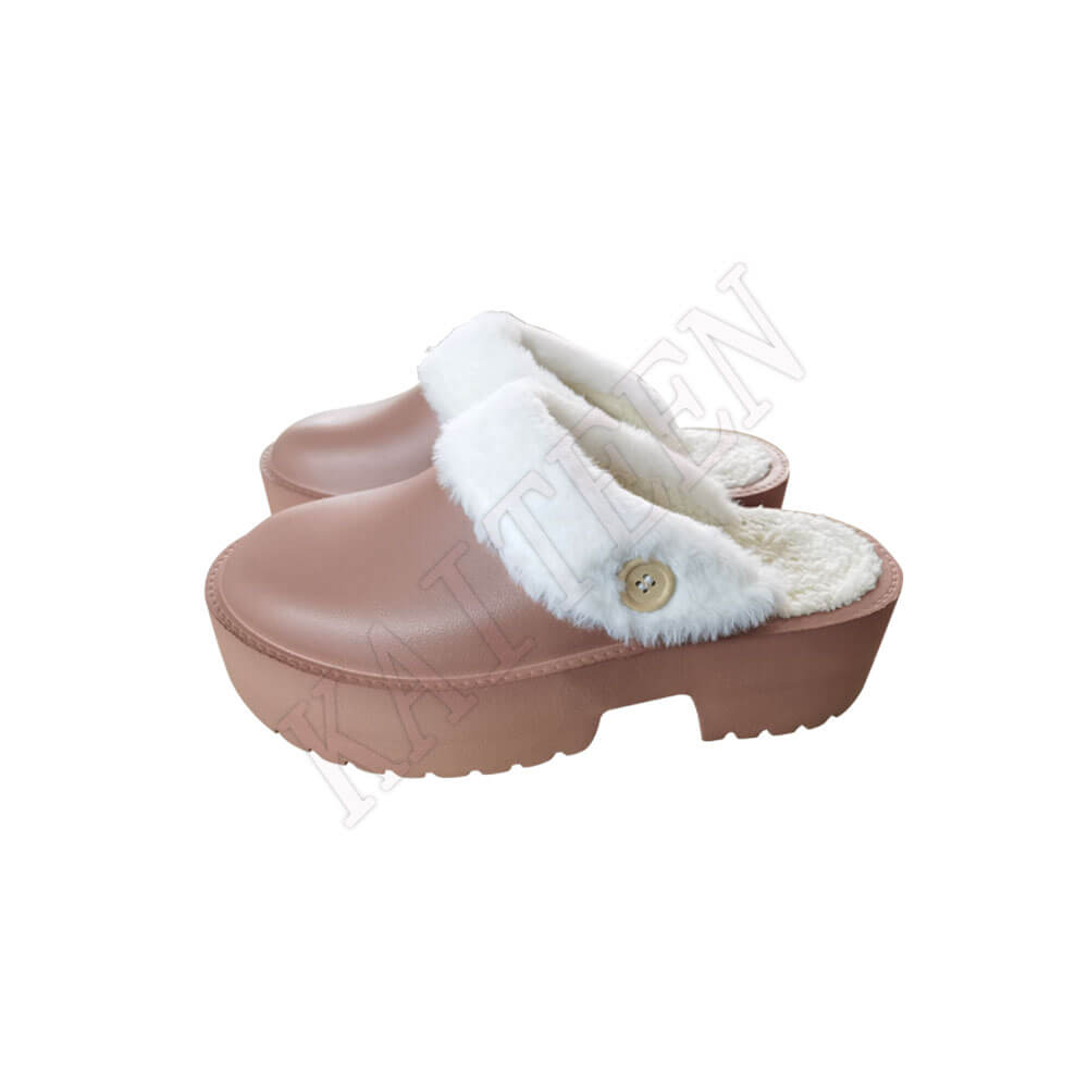 Winter Fur Outdoor Women's Wedge Crocs